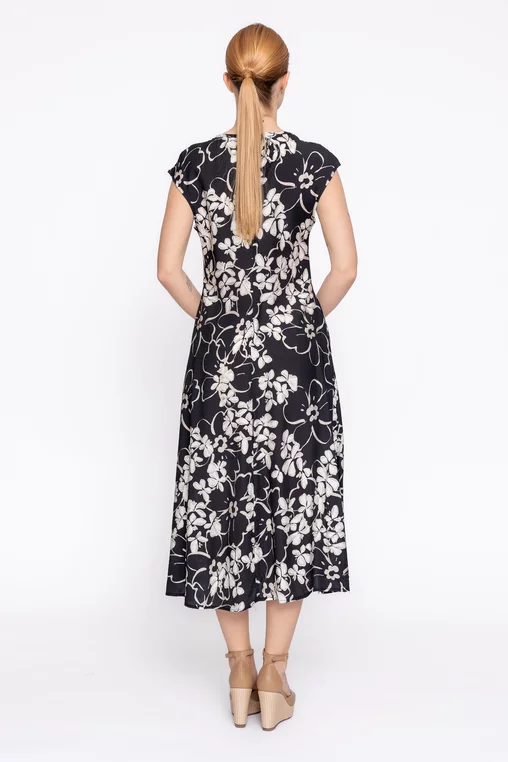 Rochie lejeră imprimeu floral neagră RBD60205 thumbnail picture - 