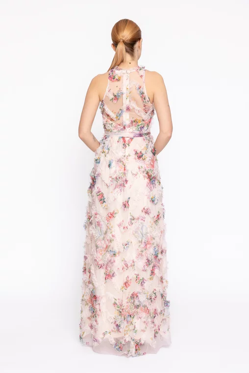 Rochie maxi din tulle cu volane RLS60205 thumbnail picture - 