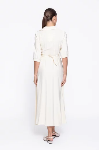 Rochie midi suprapusă galbenă RKC60301