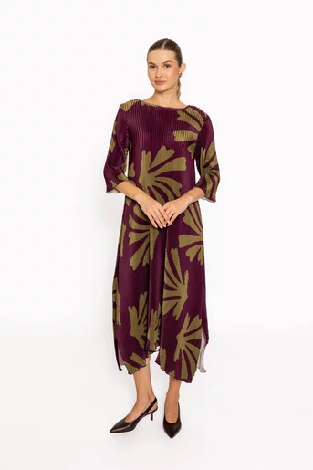 Rochie plisată mov RKC60801
