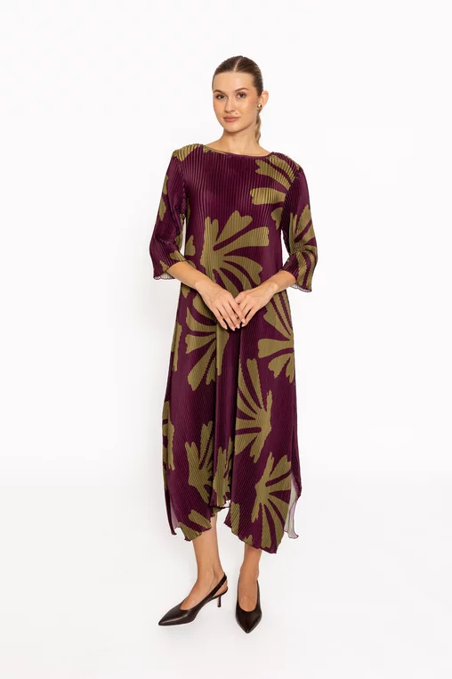 Rochie plisată mov RKC60801 thumbnail picture - 
