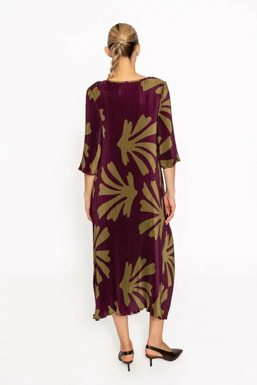 Rochie plisată mov RKC60801 thumbnail picture - 