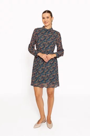 Rochie scurtă cu guler tip cămașă RRS60817
