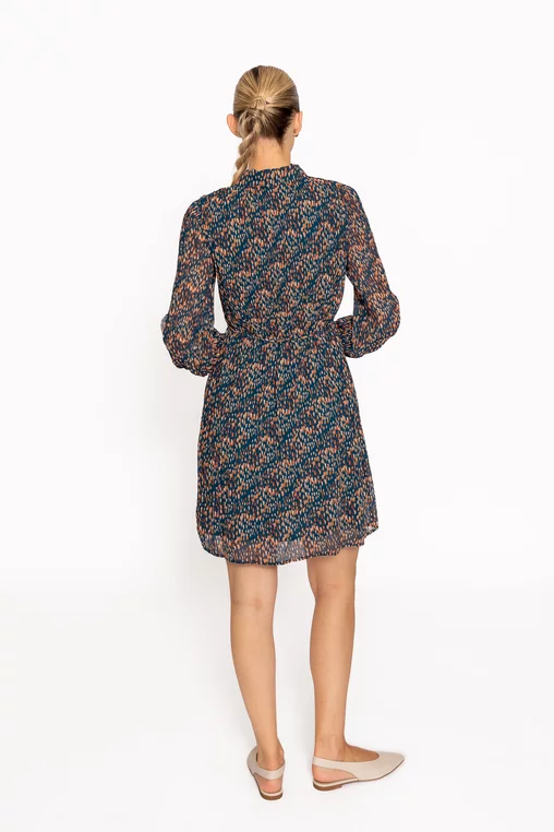 Rochie scurtă cu guler tip cămașă RRS60817 thumbnail picture - 