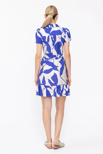 Rochie tip cămașă albastră RSM60511