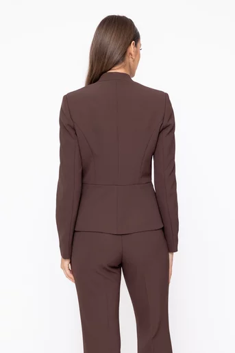 Sacou Caramel cu basc stofă Mega maro S1601