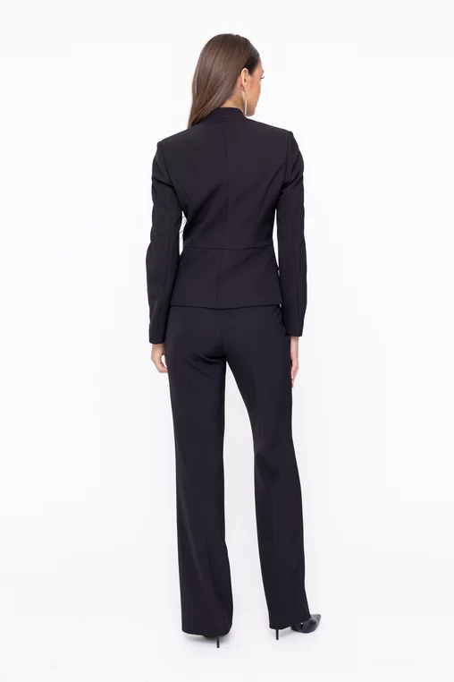 Sacou Caramel cu basc stofă Mega negru S1601 thumbnail picture - 