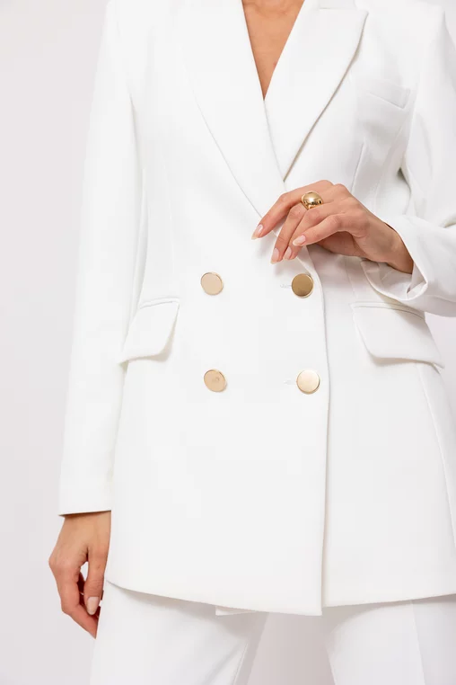 Sacou Caramel double-breasted ivory S1513 thumbnail picture - 