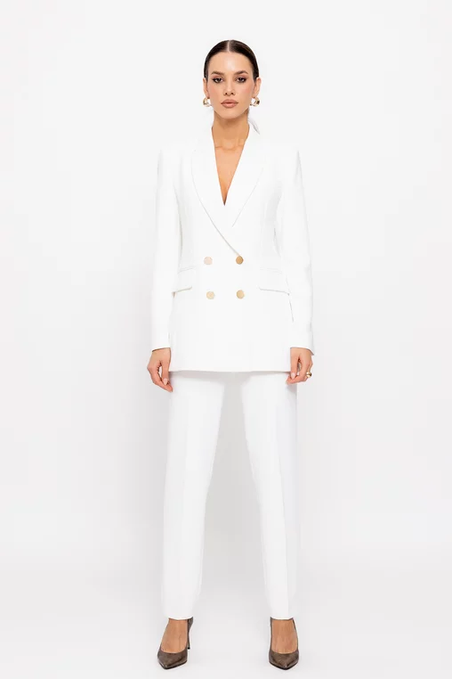 Sacou Caramel double-breasted ivory S1513 thumbnail picture - 