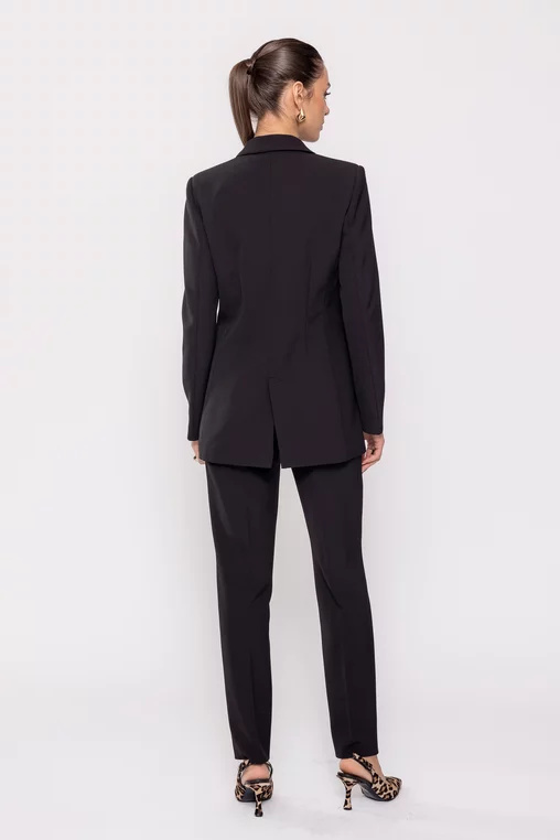 Sacou Caramel double-breasted negru S1513 thumbnail picture - 