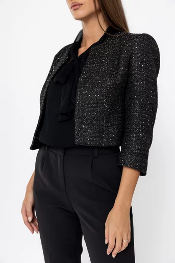 Sacou Caramel elegant cu paiete aurii S1518