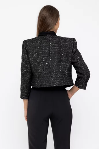 Sacou Caramel elegant cu paiete aurii S1518