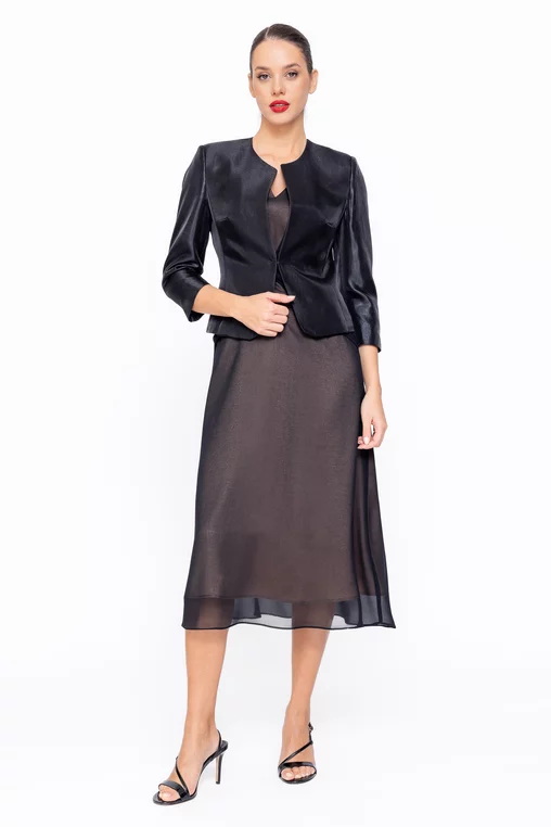 Sacou Caramel elegant negru S1508 thumbnail picture - 