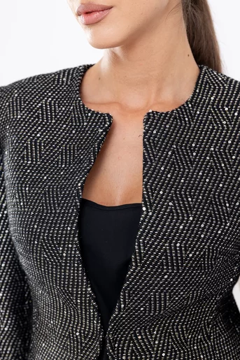 Sacou Caramel elegant negru S1512