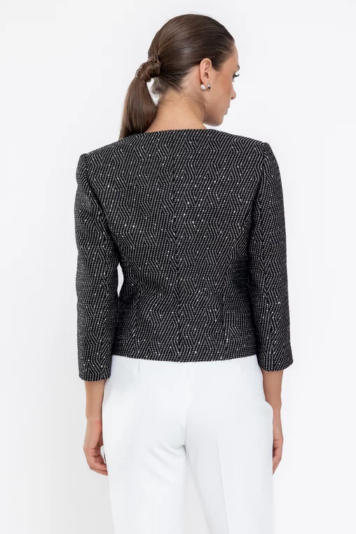 Sacou Caramel elegant negru S1512 thumbnail picture - 