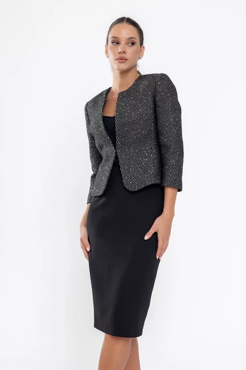 Sacou Caramel elegant negru S1512 thumbnail picture - 