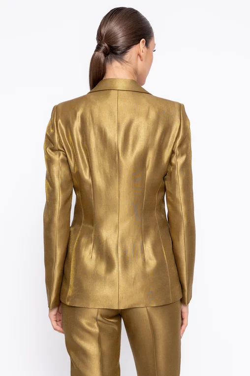 Sacou Caramel elegant vâscoză satinată olive S1605 thumbnail picture - 