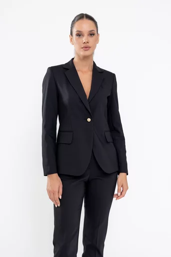 Sacou Caramel office cambrat negru S1515