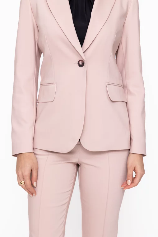 Sacou Caramel office din bumbac bej S1602 thumbnail picture - 