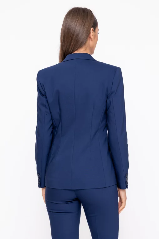 Sacou Caramel office din bumbac bleumarin S1602 thumbnail picture - 