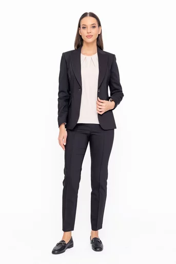 Sacou Caramel office din bumbac negru S1602