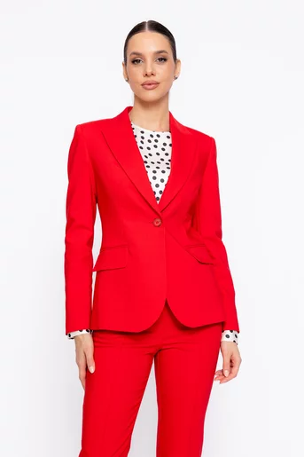 Sacou Caramel office din bumbac roșu S1602