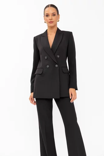 Sacou Caramel oversize Meg negru S1609
