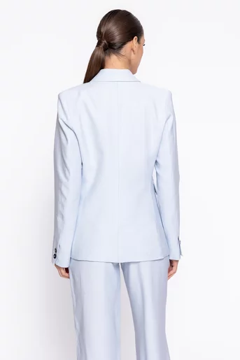 Sacou casual double-breasted bleu SKC60201