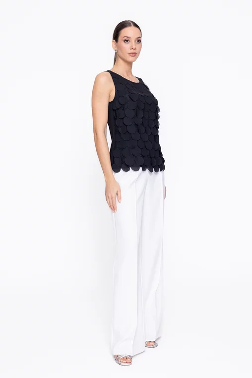 Top Caramel elegant cu aplicații negru B4619 thumbnail picture - 