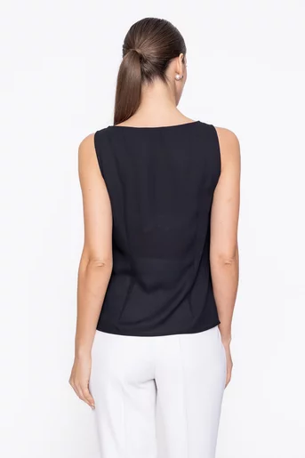 Top Caramel elegant cu aplicații negru B4619