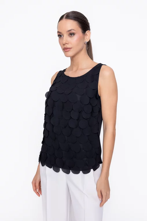 Top Caramel elegant cu aplicații negru B4619 thumbnail picture - 