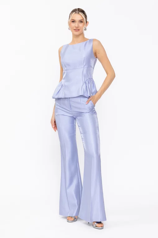 Top Caramel elegant cu peplum bleu B4632 thumbnail picture - 
