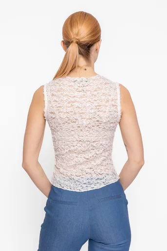Top dantelă ivory BLS60202