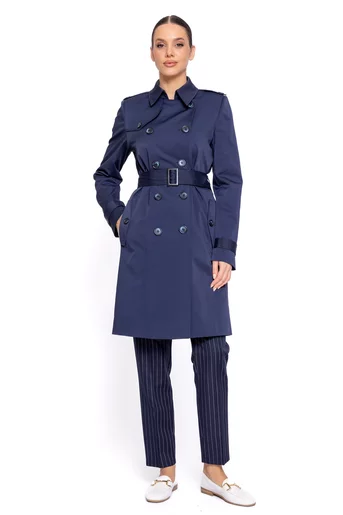 Trenci Caramel cambrat bleumarin S6601