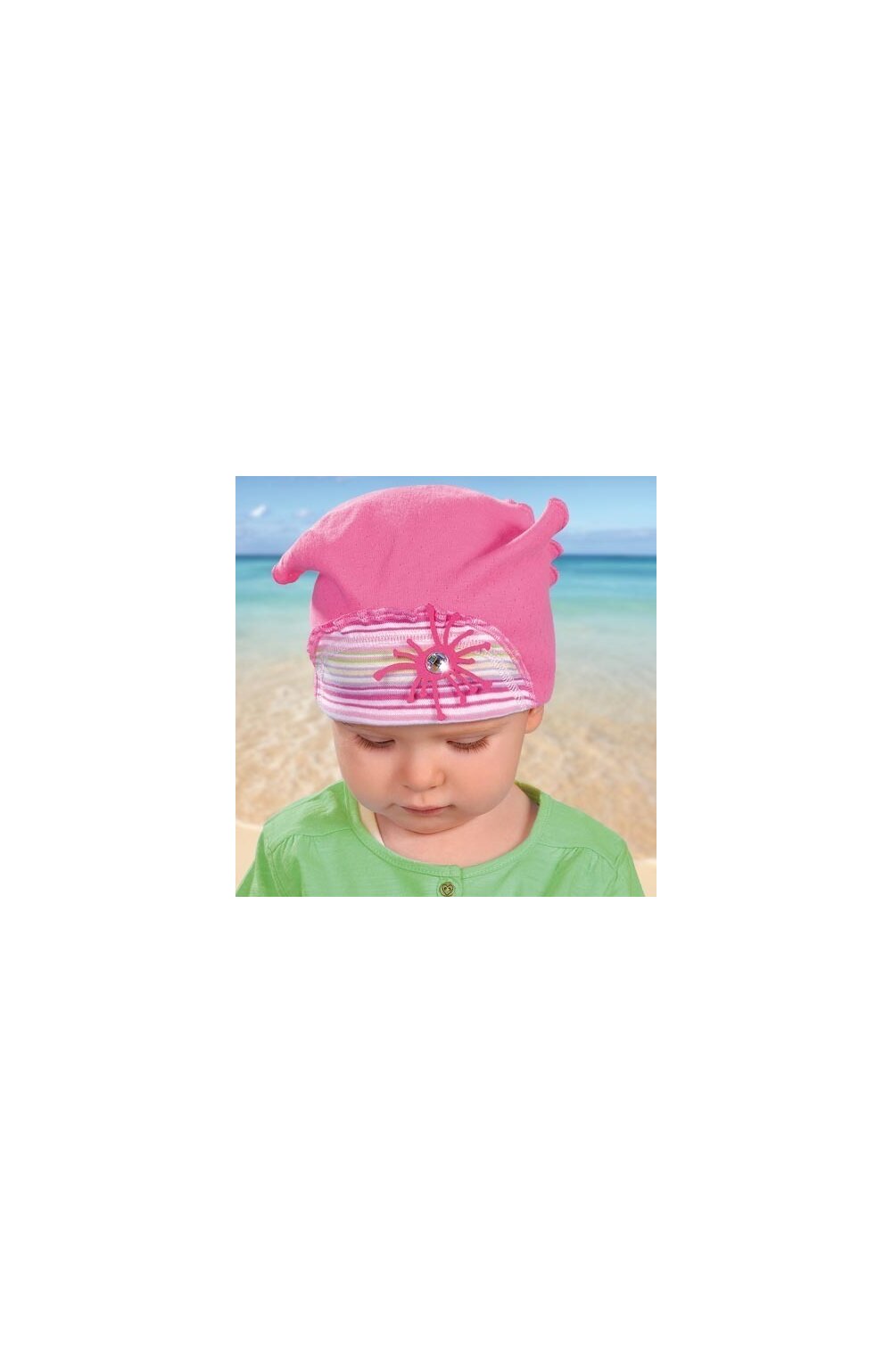 Bandana din bumbac pentru fetite 6-24 luni - AJS 28-149 mov, fucsia, alb, lila