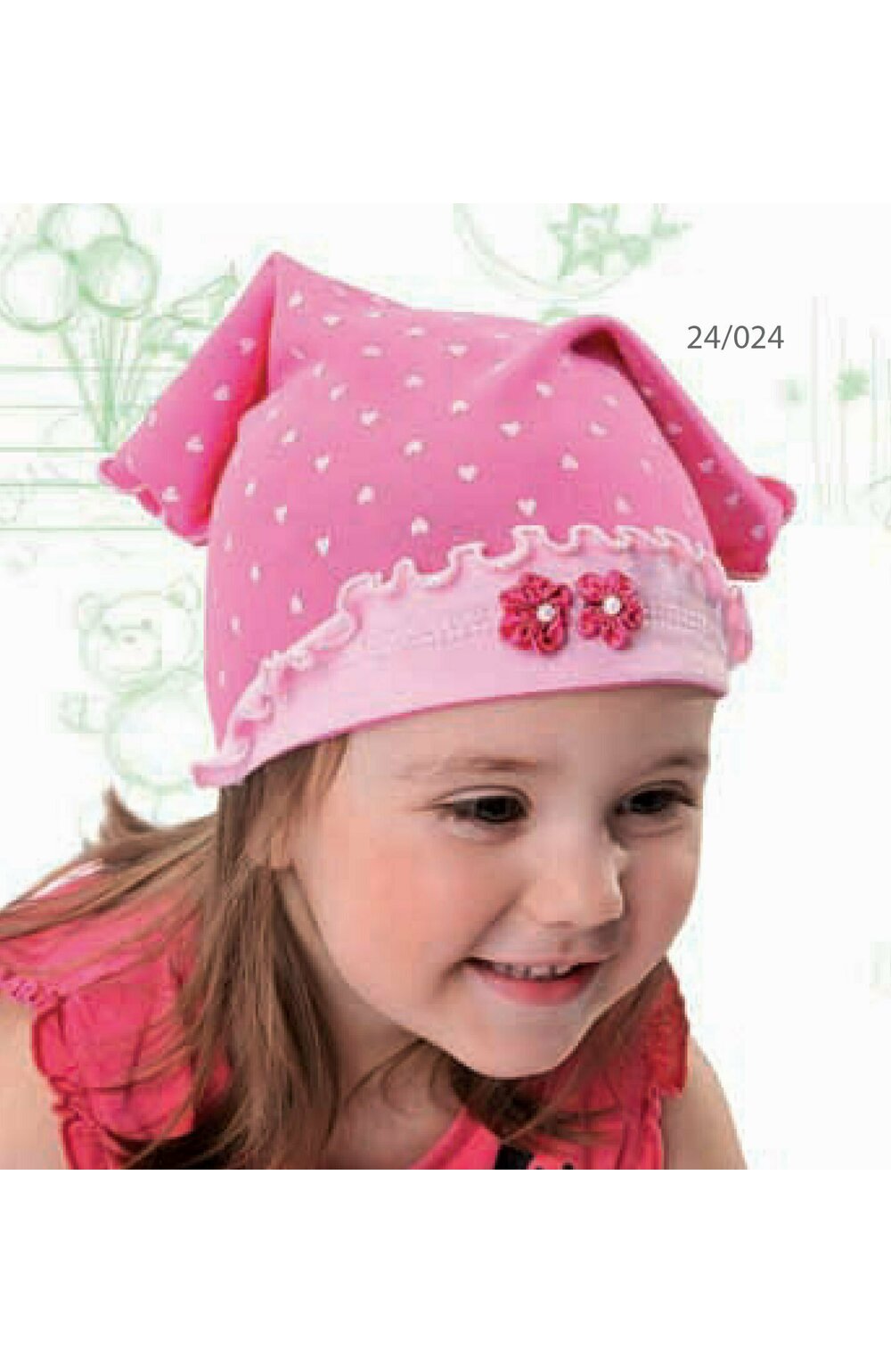 Batic din bumbac pentru fete 3-5 ani – AJS 24-024 roz inchis, roz deschis, fucsia, lila, mov, alb imagine noua 2022