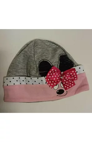 Caciula din bumbac pentru fetite 6-24 luni - AJS 40-050 multicolor