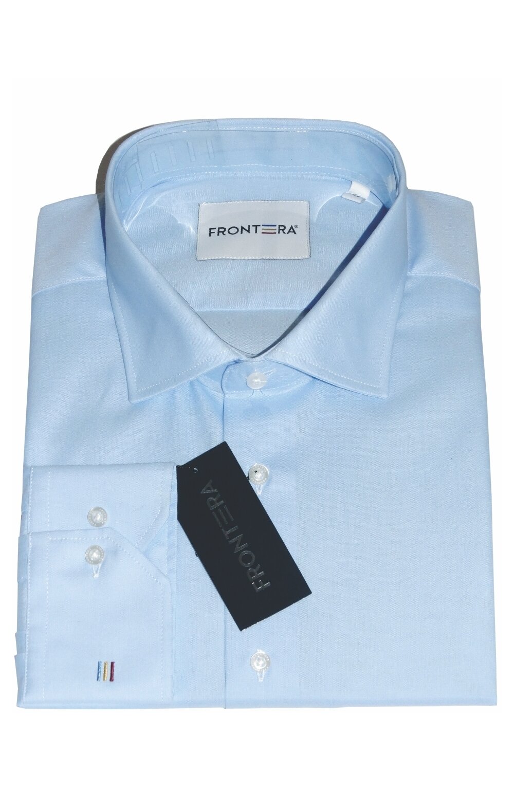 Camasa premium barbati, 100% bumbac, regular fit - frontera - azzuro