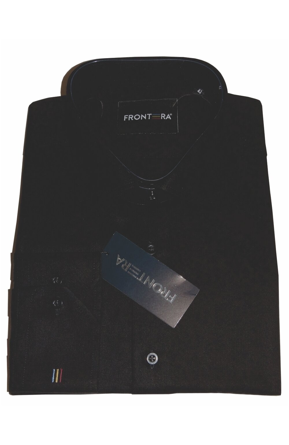 Camasa premium barbati, 100% bumbac, regular fit - frontera - negru 1