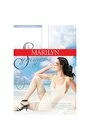 Dresuri cu banda adeziva, talpa ABS - Marilyn Summer 8 Abs, 8 DEN - alb, negru