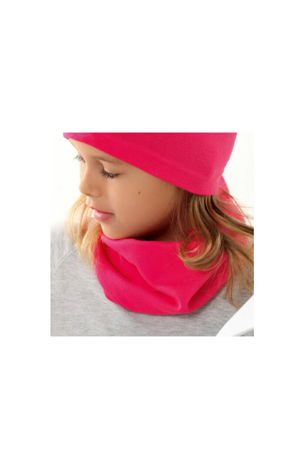 Fular din bumbac pentru fetite 6 luni-7 ani - ajs 44-251 roz fucsia