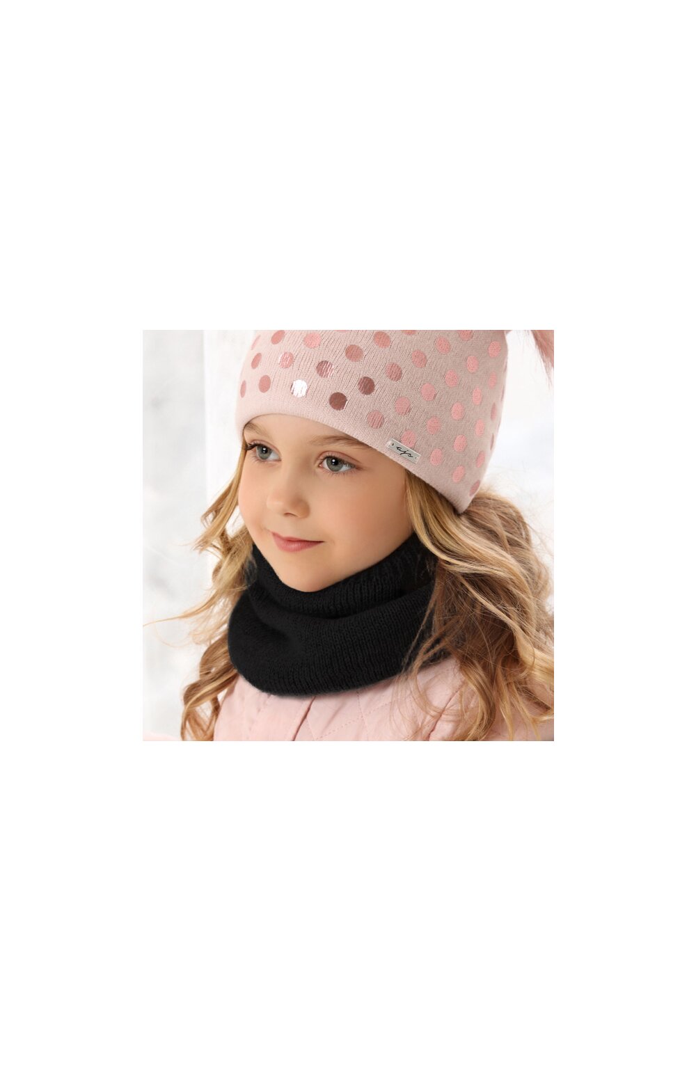 Fular tricotat pentru fete 7-12 ani – AJS 38-604 negru 38-604 imagine noua 2022