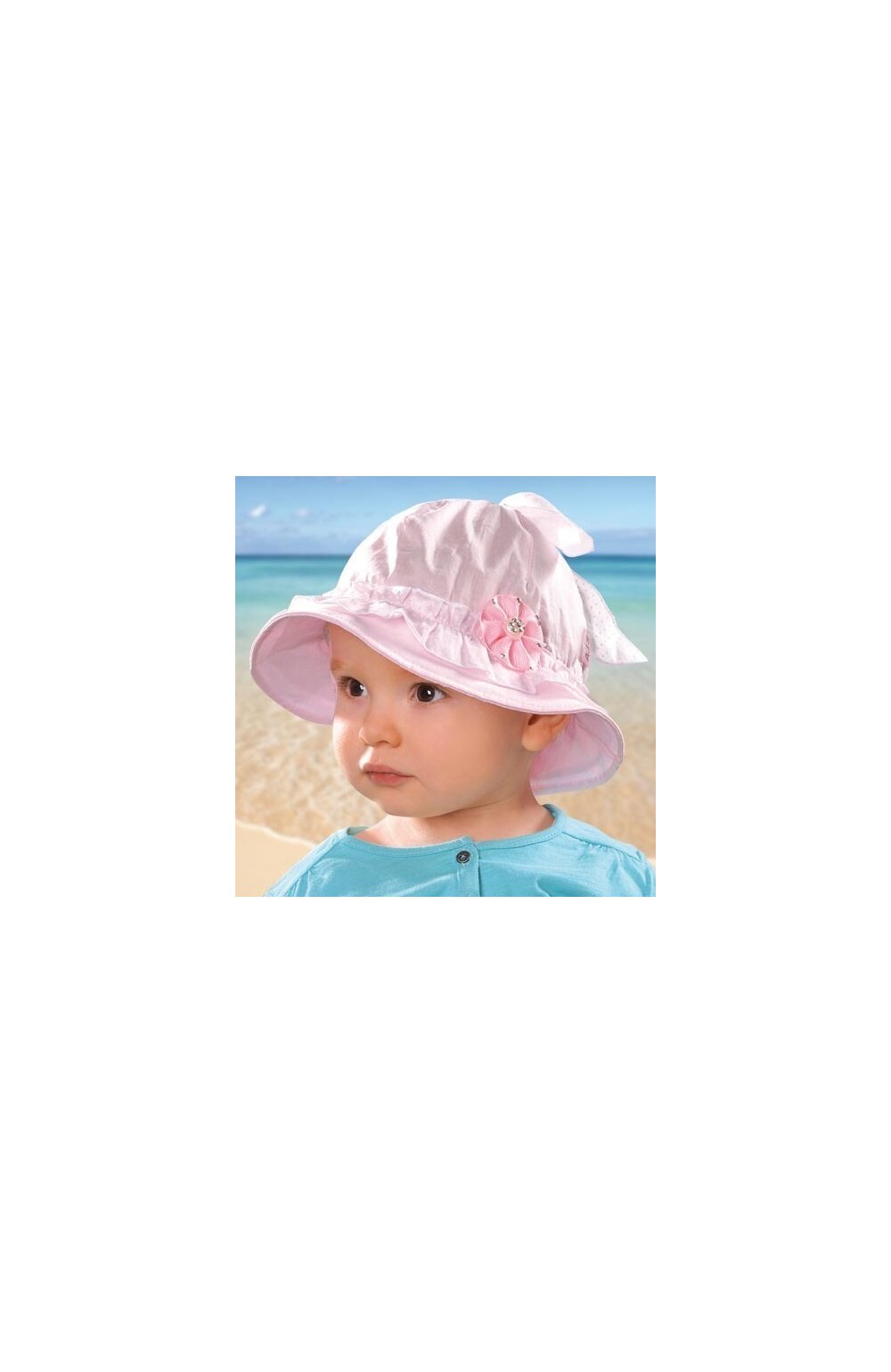 Palarie de vara 100% bumbac pentru fetite 6-18 luni – AJS 28-154 roz, alb, lila 100 imagine noua 2022
