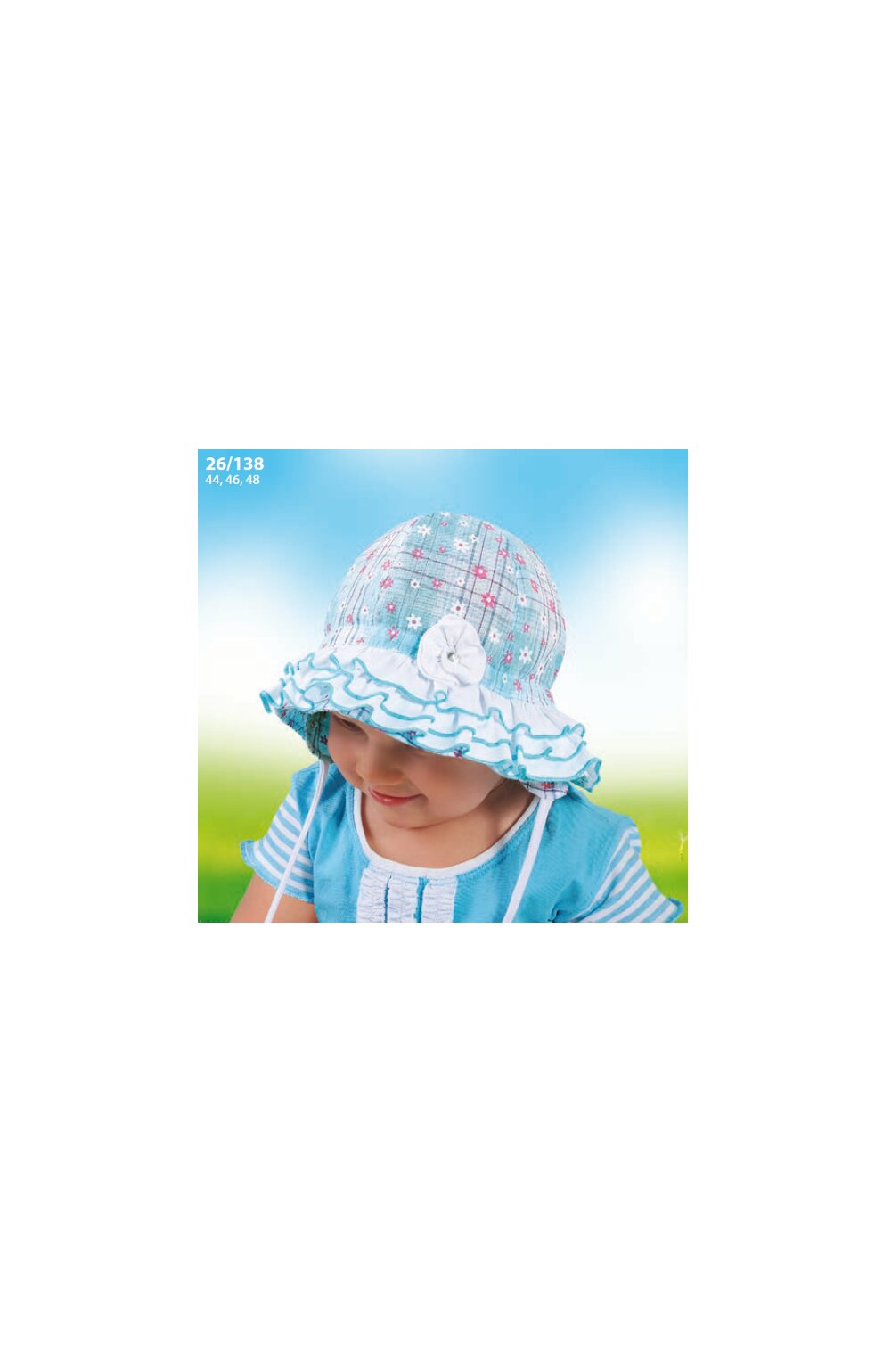 Palarioara 100% bumbac pentru fetite 6-18 luni – AJS 26-138 bleu, roz, gri imagine noua 2022