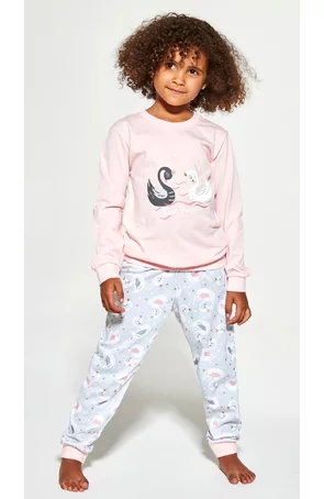 Pijama fete 1-8 ani, 100% bumbac - Cornette G387-143 Swan 2