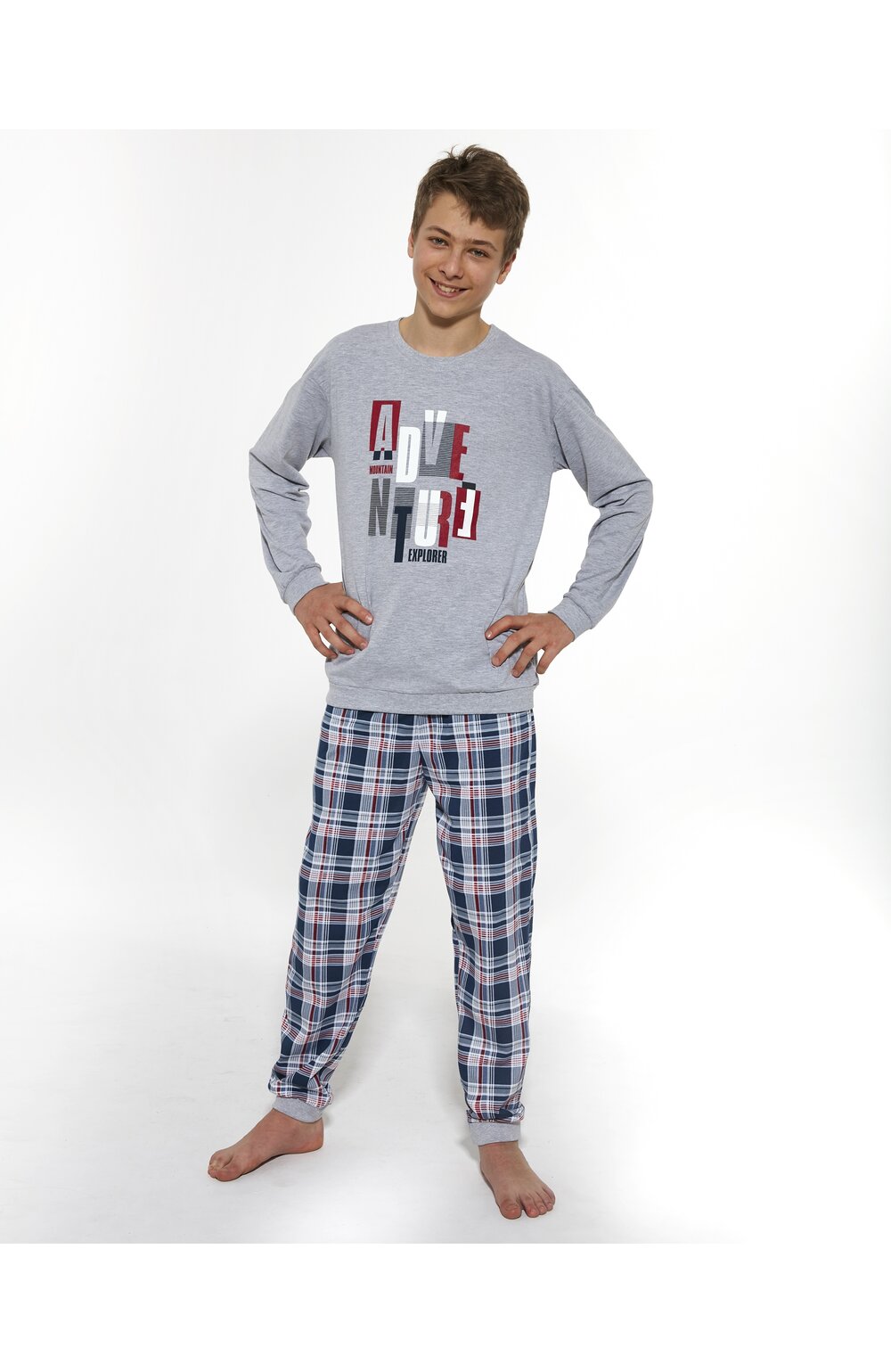 Pijama adolescenti, marimi 164-188 cm, bumbac, Cornette B967-039 164-188 imagine noua 2022