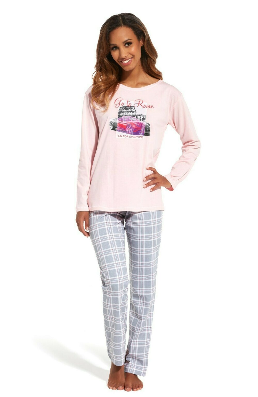 Pijama dama, 100% bumbac, Cornette W655-126 100 imagine noua 2022