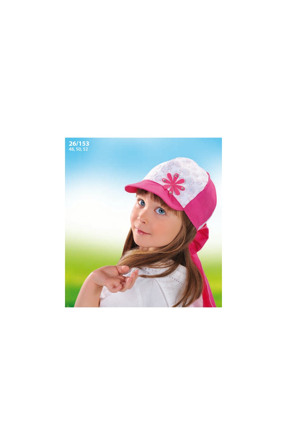 Sapca 100% bumbac pentru fete 1,5-4 ani – AJS 26-153 alb, roz, fucsia 100 imagine noua 2022