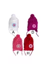 Set caciula si fular pentru fete 1,5-5 ani - AJS 26-265 magenta, corai, alb, rosu