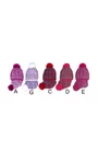 Set caciula si fular pentru fete 5-12 ani - AJS 26-286 magenta, fucsia, roz, rosu, albastru